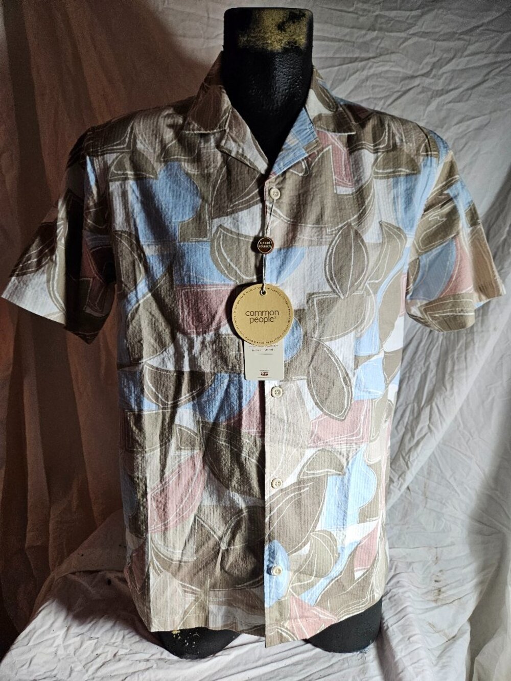 Common People Clothing Men's Classic Mod Print Camp Shirt NEW Sz M Medium